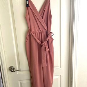 Nadine West L/XL pink pastel romper w/pockets